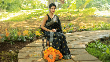 How to Style a Black Saree for Evening Glam