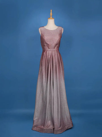 Ombre Effect Shimmer Solid And Glitter Work Party Wear Gown - Diadem