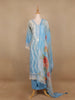 Blue Floral Embroidery Cotton Salwar Suit - Diadem
