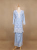 Blue Floral Embroidery Cotton Salwar Suit - Diadem