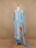 Blue Floral Embroidery Cotton Salwar Suit - Diadem