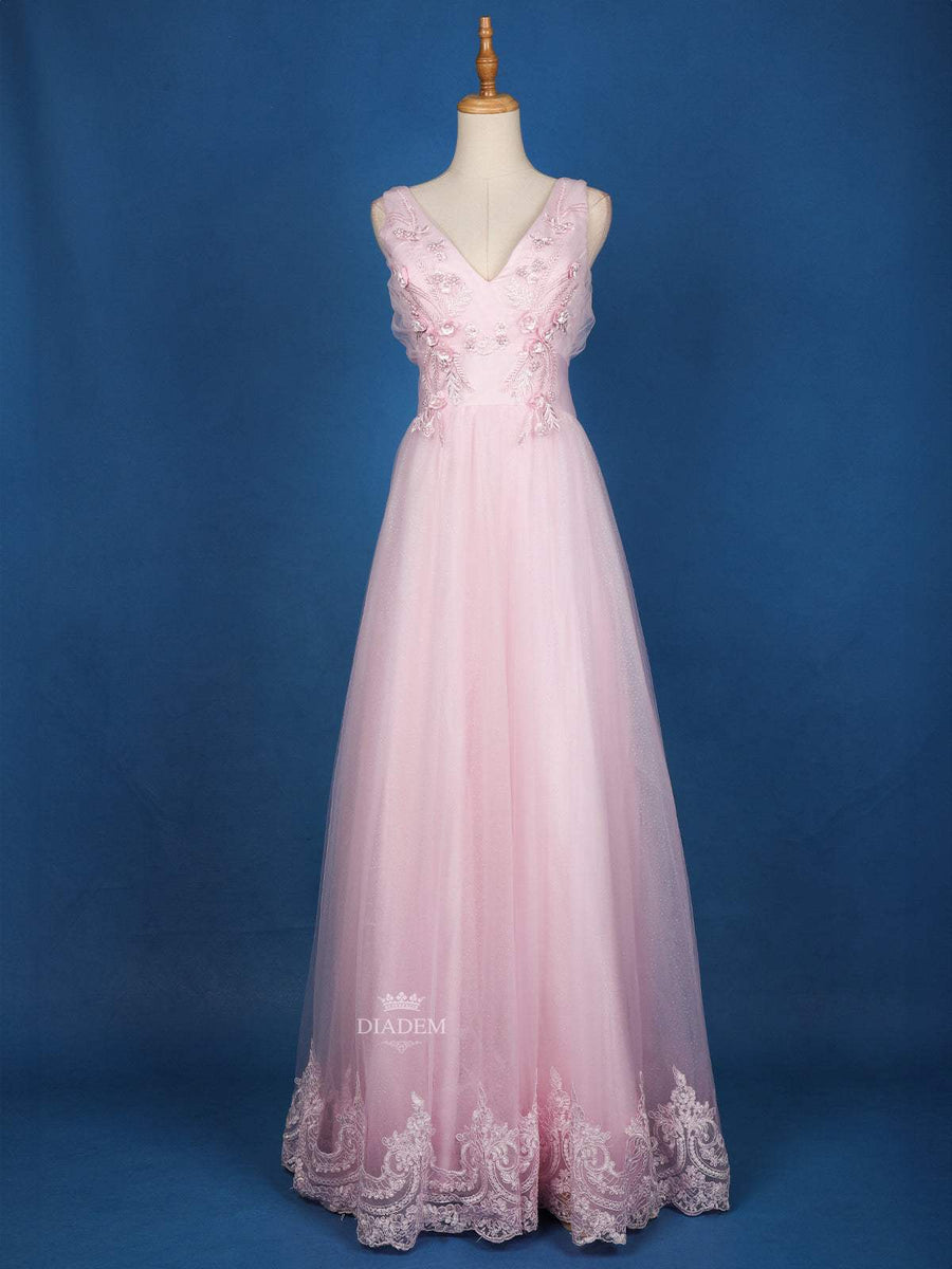 Baby Pink Net Gown