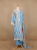 Blue Floral Embroidery Cotton Salwar Suit - Diadem