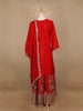 Red Floral Embroidery Crepe Palazzo Salwar Suit - Diadem