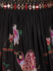 Black Floral Designed Semi Silk Bridesmaid Lehenga - Diadem