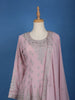 Light Pink Floral Designed Georgette Salwar Suit - Diadem