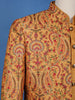 Mustard Yellow Paisley & Floral Multicolor Embroidered Jacquard Sherwani Suit - Diadem