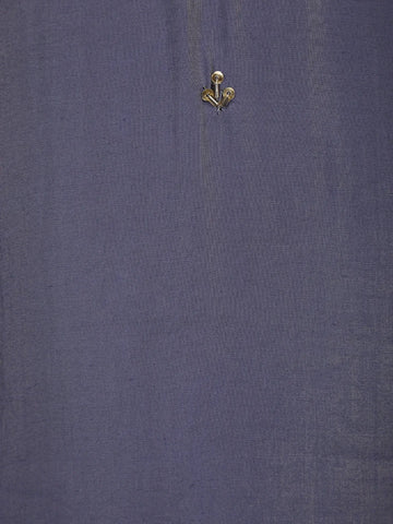 Blue Floral Designed Semi Silk Salwar Suit - Diadem