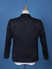Midnight Blue Solid Men's Suit with Chain Brooch Detailing - Diadem