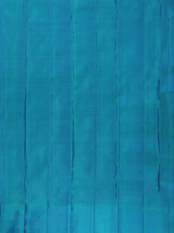 Blue Floral Woven Pure Kanchipuram Silk Saree - Diadem