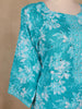 Sky Blue Floral Designed Cotton Salwar Suit - Diadem