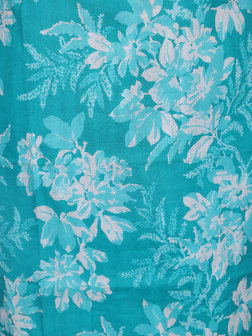 Sky Blue Floral Designed Cotton Salwar Suit - Diadem