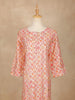 Peach Diamond Designed Cotton Kurti - Diadem