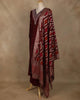 Dark Red Floral Designed Straight Cut Salwar Suit Online - Diadem