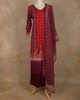 Red and Orange Floral Printed Straight Cut Salwar Suit for Girls - Diadem