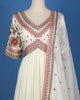Off White Floral Embroidery Design Gown - Diadem