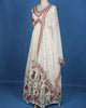 Off White Floral Embroidery Design Gown - Diadem