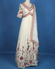 Off White Floral Embroidery Design Gown - Diadem