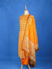 Orange Straight Cut Salwar Suit for Girls Adorned with Floral Prints, With Dupatta and Closed Collar - Diadem