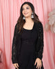 Black Indowestern Embroidered Gown - Diadem