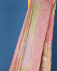 Pale Pink Floral Designed Bridal Banarasi Silk Saree - Diadem