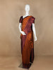 Burnt Orange Vine Design Art Silk Saree - Diadem