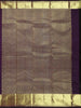 Dark Purple Floral Motifs Pure Kanchipuram Silk Saree - Diadem