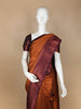 Burnt Orange Vine Design Art Silk Saree - Diadem