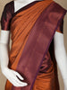 Burnt Orange Vine Design Art Silk Saree - Diadem