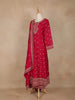 Pink Embroidered Designed Crepe Anarkali Salwar Suit - Diadem