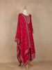 Pink Embroidered Designed Crepe Anarkali Salwar Suit - Diadem