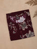 Burgundy Floral Printed Cotton Kurti - Diadem
