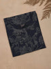 Dark Navy Blue Floral Printed Cotton Rayon Kurti - Diadem