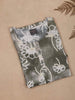 Olive Green Floral Printed Cotton Rayon Kurti - Diadem
