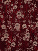 Maroon Printed Cotton Rayon Kurti with Pastel Floral Design - Diadem