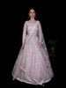 Light Pink Floral Designed Net Bridal Lehenga - Diadem
