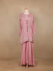Onion Pink Sequin Embroidered Crepe Palazzo Salwar Suit - Diadem