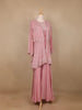 Onion Pink Sequin Embroidered Crepe Palazzo Salwar Suit - Diadem