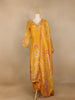Mustard Yellow Floral Print Tissue Straight Cut Salwar Suit - Diadem