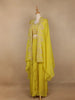Yellow Floral Embroidered Crepe Bridesmaids Lehenga - Diadem