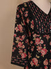 Black Floral Designed Cotton Salwar Suit - Diadem