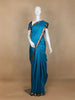Blue Geometric Woven Pure Kanchipuram Silk Saree - Diadem