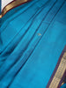 Blue Geometric Woven Pure Kanchipuram Silk Saree - Diadem