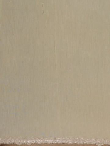 Pistachio Green Floral Embroidered Tissue Silk Saree with Scallop Border - Diadem