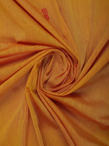 Mustard Yellow Floral Design Cotton Saree - Diadem