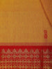 Mustard Yellow Floral Design Cotton Saree - Diadem