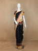 Black Leaf Designed Cotton Fancy Saree - Diadem