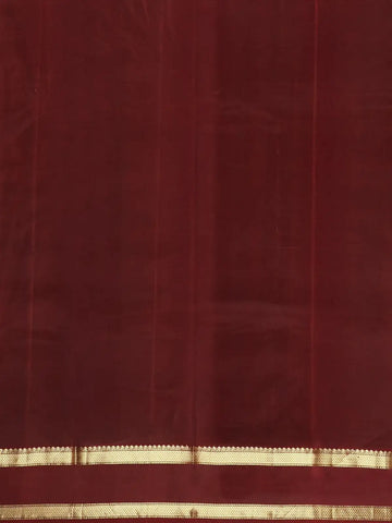 Bottle Green Plain Pure Kanchipuram Silk Saree - Diadem