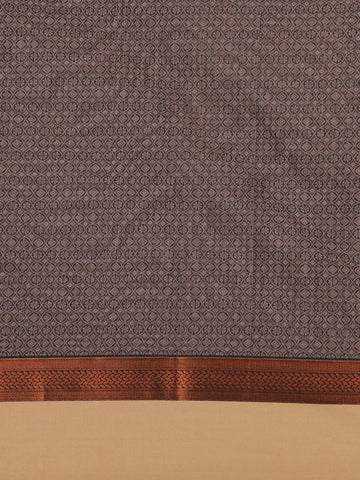 Black Leaf Designed Cotton Fancy Saree - Diadem