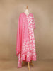 Light Pink Floral Printed Cotton Salwar Suit - Diadem